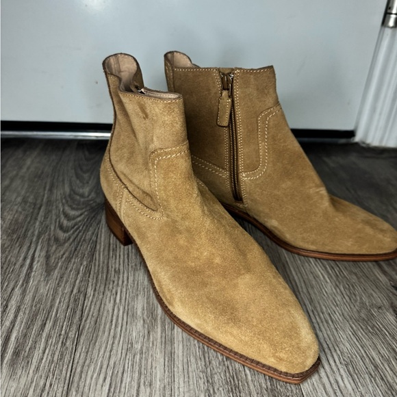 Cole Haan Shoes - 179$ COLE HAAN coastal Golden Toffee Suede Ankle Boots NWOT